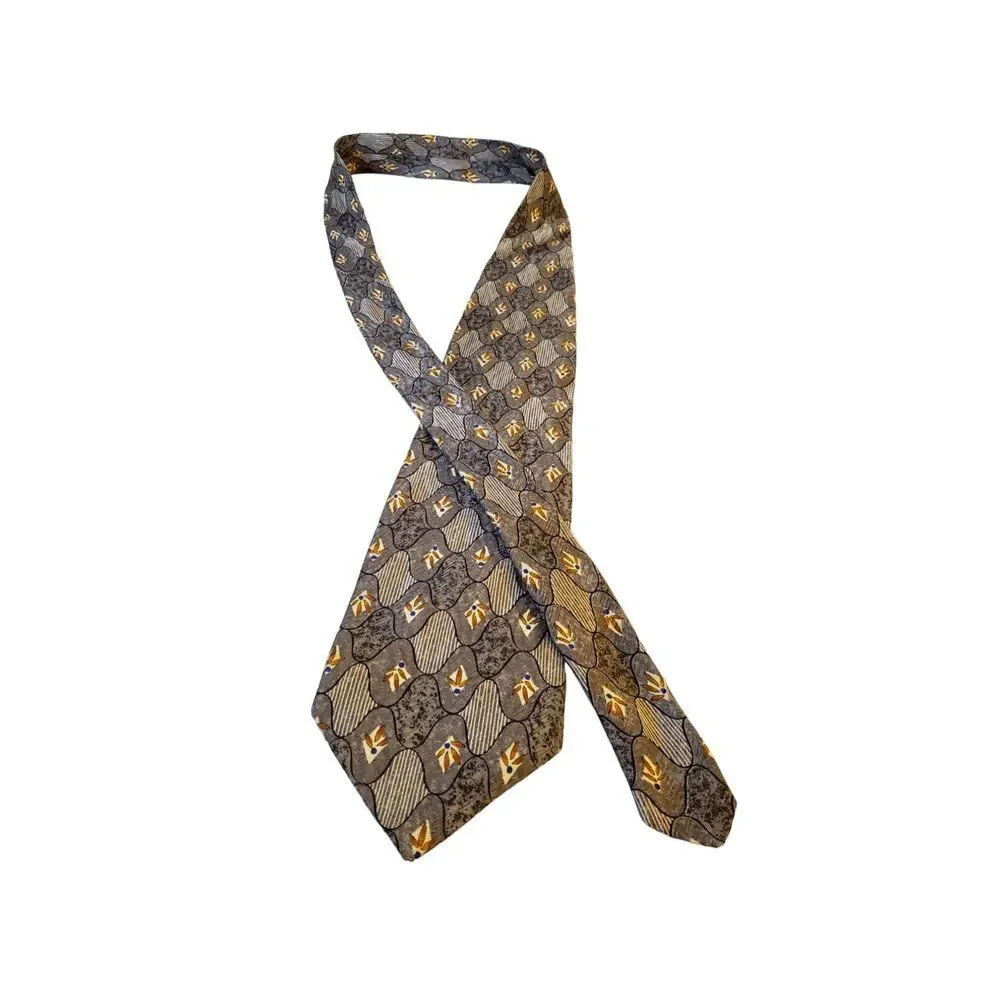 Robert Talbott Best of Class Luxury Tie Nordstrom Tan Geometric Necktie Silk USA